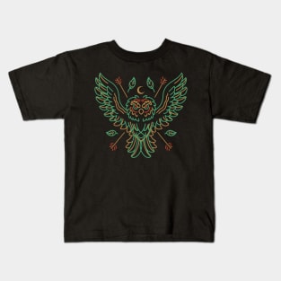 the green owl Kids T-Shirt